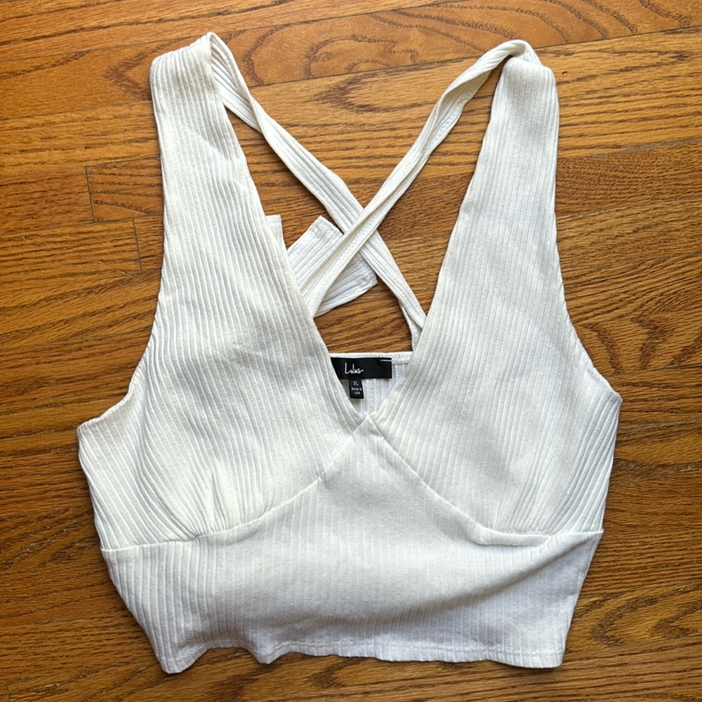 Lulus Cropped Cross Over Top